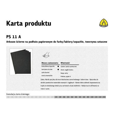 K. WASSERBASIERTES SCHLEIFPAPIER P 320 PS11A/50 Stück.