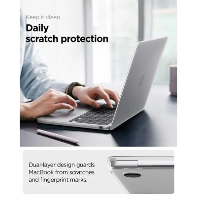 10. Spigen AirSkin Hülle für MacBook Air 13" 2023/2024/2025/2026 - Transparent