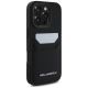 4. Karl Lagerfeld HC Grained PU Cardslot Metal Elong iPhone 16 Pro Hülle - Schwarz