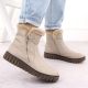 19. Damen-Stiefeletten mit Fellfutter, beige, Rieker Y3481-60