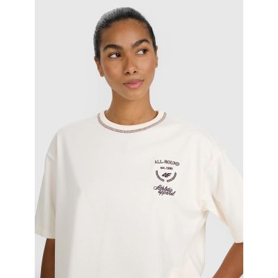 Oversize-T-Shirt für Damen mit Print, Größe 4F 4FRSS25TTSHF2979-11S