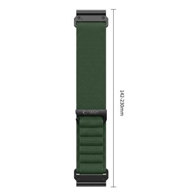3. Tech-Protect Nylon Pro Armband für Garmin Fenix 5X / 5X Plus / 6X / 6X Pro / 7X / 8 / 8 Pro / 9 / 9 Pro (47 mm) – Grün