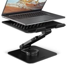 Axagon STND-LRB Laptop-Ständer, 360° drehbar, Doppelgelenk, Extenderbar Notebook- und Tablet-Ständer Schwarz 43,9 cm (17,3")