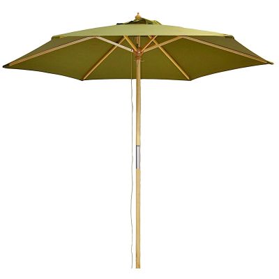 16. Gartenschirm aus Holz, 250 cm, faltbar, grün