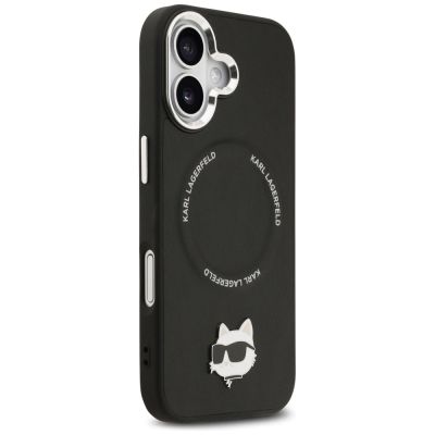 4. Karl Lagerfeld Choupette Pin MagSafe Hülle für iPhone 17 - Schwarz