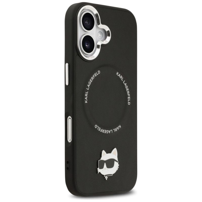 4. Karl Lagerfeld Choupette Pin MagSafe Hülle für iPhone 17 - Schwarz