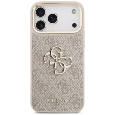 3. Guess 4G Big 4G Classic Logo Big Strap Metal Buttons Hülle für iPhone 18 Pro Max / 17 Pro Max – rosa