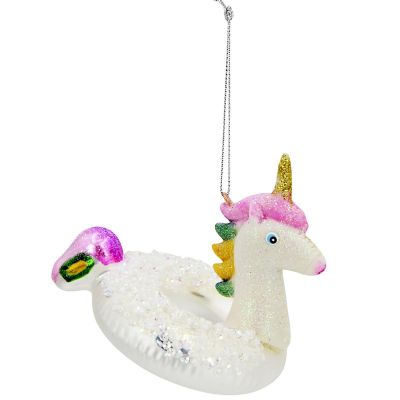 2. GLAS-FORMORNAMENT EINHORN MICA