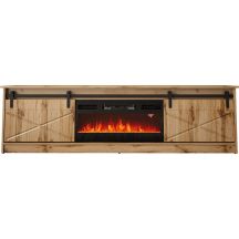 GRANERO TV-Schrank + Kamin 200x56,7x35 Wotan Eiche