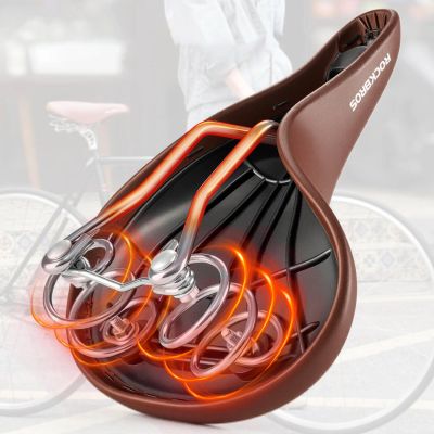 9. Rockbros 6800S Retro-Komfort-Fahrradsattel – braun