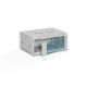 ALANTEC Wandschrank 19" 4U 600x450, Glastür, grau, montiert (SW-4U-600-450-01-SA)