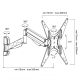 7. Maclean MC-784 TV-Wandhalterung (Schwenk-, Wand- und Neigefunktion; 32" - 55"; max. 20 kg)