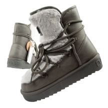 D.Franklin Damen Winter Schneestiefel, modisches Fellfutter, grau