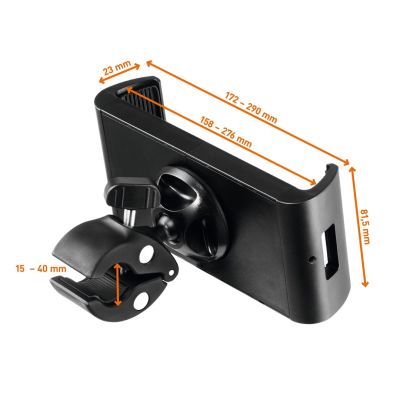 7. Robuste Tough Clamp XL passive Halterung für Laptop, Handy/Smartphone, Tablet/UMPC, Schwarz