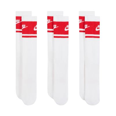 5. Nike Everyday Elevated Crew Socken, 3 Paar, Weiß und Rot, IM7949 900