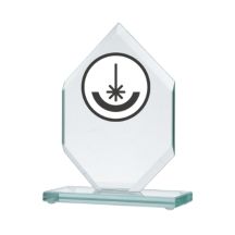 gravierte Glastrophäe