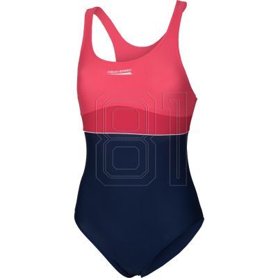 Aqua-Speed EMILY Junior Badeanzug Marineblau und Pink