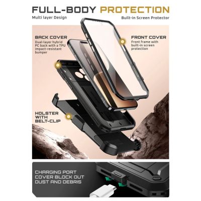 3. Supcase UB Pro Hülle für iPhone 17 Pro Max - Schwarz