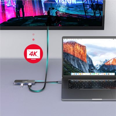 5. UNITEK Hub USB-C 3.1, RJ-45, 3x USB-A, HDMI, 4K, PD100W