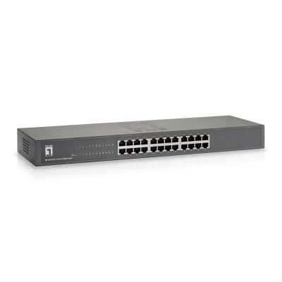 4. LevelOne GSW-2457 Netzwerkkabel, unmanaged Gigabit Ethernet (10/100/1000), Schwarz