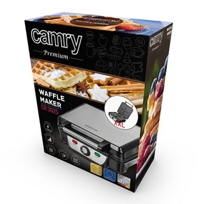 5. CAMRY CR 3025 Waffeleisen (1150W; schwarz)