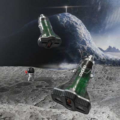 4. Dudao R78 78W USB-C PD / 2xUSB-A QC Autoladegerät - Schwarz