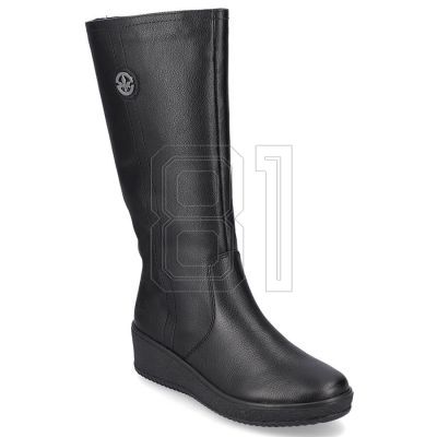 7. Rieker W RKR237B Wasserdichte Lederstiefel mit Lammwolle gefüttert