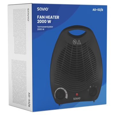 5. SAVIO Heizlüfter 2000 W AD-02/B Schwarz