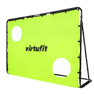 16. VIRTUFIT FUSSBALLTOR MIT SCHUSSMATTE - 215 X 150 CM