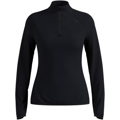Damen-Sweatshirt mit Stehkragen Odlo ZEROWEIGHT WARM Mid layer 1/2 zip, schwarz