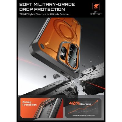 3. Supcase Unicorn Beetle Pro Mag MagSafe 2er-Set Hülle für Samsung Galaxy S26 Ultra – Schwarz und Orange