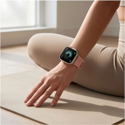 5. Tech-Protect Nylonarmband für Huawei Watch Fit 3 / 4 / 4 Pro / 5 / 5 Pro – Pink