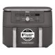 26. Ninja DZ400EU Doppelfritteuse 9,5 l, autonom, 2470 W, Heißluftfritteuse, Grau