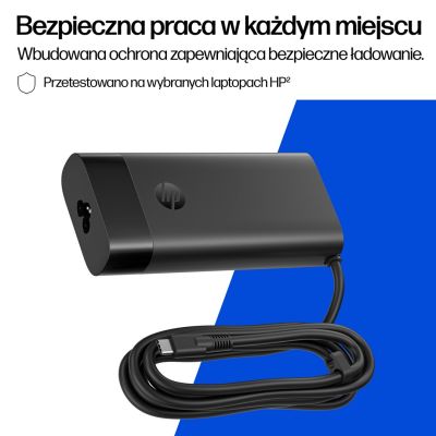 9. HP 140W Laptop-Ladegerät USB-C Netzteil Schwarz B7NM4AA