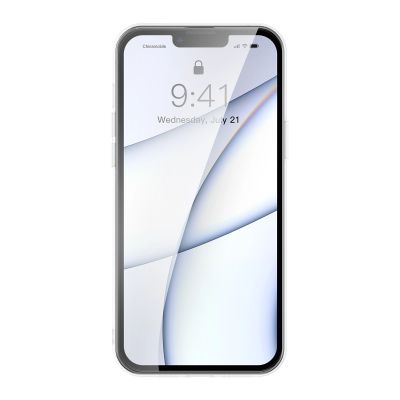 8. Baseus Frosted Glass Case Cover für iPhone 13 Pro Max Hardcover mit Gelrahmen Transparent (ARWS000802)
