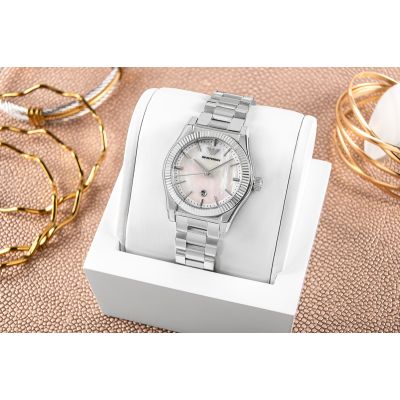 5. EMPORIO ARMANI AR11723 Dreizeiger-Damenuhr + Box