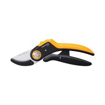 Fiskars Plus PowerLever Amboss Gartenschere Schwarz, Orange