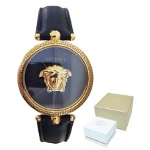 Versace Palazzo Damenuhr in Schwarz und Gold - VECQ00118