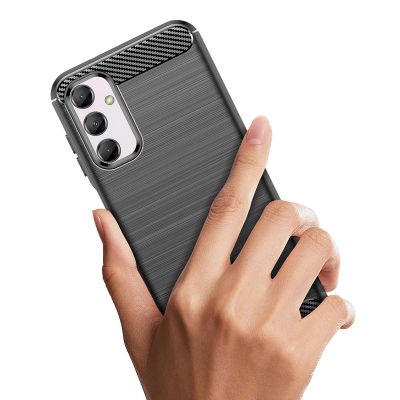 6. Flexible Carbon-Musterhülle für Samsung Galaxy M14 Carbon Case - schwarz