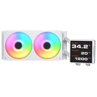 6. COUGAR CGR-PSDVPRGB-W-240 All-in-One-Flüssigkeitskühler für Prozessoren, 12 cm, Weiß