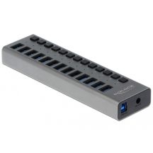 DeLOCK Externer USB-Hub 5 Gbit/s – 13 Ports + Schalter