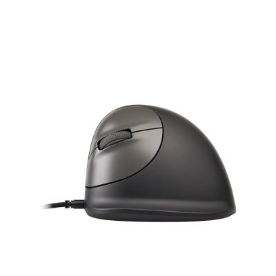 27. Ergonomische R-Go HE USB-Maus für Linkshänder, Schwarz/Silber
