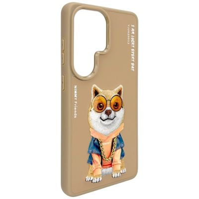 3. Nimmy Brillen-Hülle mit coolem Hundemotiv für Samsung Galaxy S26 Ultra – Beige