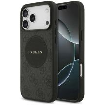 Guess 4G Circle Classic Logo MagSafe Hülle für iPhone 17 Pro Max - Schwarz