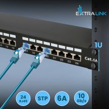 Extralink CAT6A STP | Patchpanel | 24 Ports