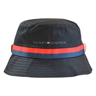 Tommy Hilfiger Established Tape Bucket Hat Schwarz - AM0AM08271-0GJ