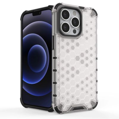 3. Honeycomb Handyhülle Schutzhülle mit TPU Rahmen für iPhone 13 Pro blau