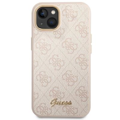 3. Guess 4G Vintage Gold Logo Hülle für iPhone 14 – Rosa