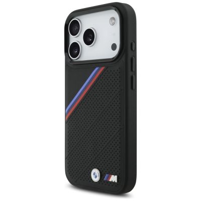 2. BMW M Tricolor Metal Logo MagSafe Case für iPhone 17 Pro – Schwarz