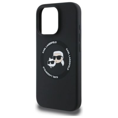 6. Karl Lagerfeld KLHMP16XSKCHTCK iPhone 16 Pro Max 6,9" schwarz/schwarz Hardcase Silikon Karl&Choupette Heads MagSafe